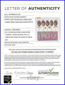 Rolling Stones Flowers Album Signed All 5 Jagger Richards Jones Watts Wyman
