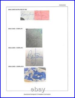 Rolling Stones Flowers Album Signed All 5 Jagger Richards Jones Watts Wyman