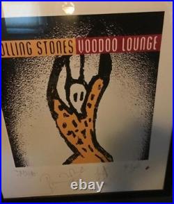 Rolling Stones Fully Signed 94' Voodoo Lounge Lithograph 24/90 Guaranteed Authen