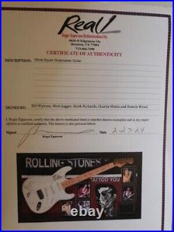 Rolling Stones Fully Signed Guitar On The Body (x5) Full Coa Roger Epperson Nice