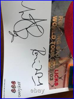 Rolling Stones Fully Signed Licks Lithograph X4 Plus Designer Guaranteed Real