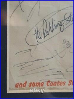 Rolling Stones Genuine Signatures/Autographs Including Brian Jones & richards