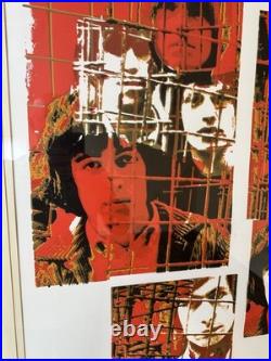 Rolling Stones Gered Mankowitz Signed'Red Cage Silkscreen Print- no. 47/200