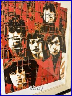 Rolling Stones Gered Mankowitz Signed'Red Cage Silkscreen Print- no. 47/200