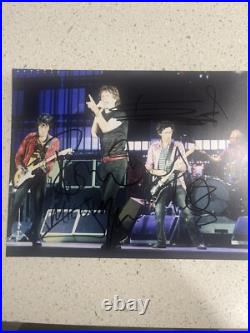 Rolling Stones Hand Signed 8x10 Original Photo, Sign By All 4 Inc Charlie Watts