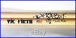 Rolling Stones Hand Signed Autographed Charlie Watts Signature Drumsticks! Proof