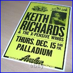 Rolling Stones Keith Richards Autographed / Signed poster Hollywood Palladium