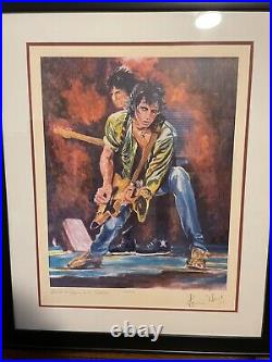 Rolling Stones Keith Richards/Ronnie Wood Framed Matted Art Signed #212/295