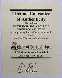 Rolling Stones Keith Richards Signed Photo Authentic with COA