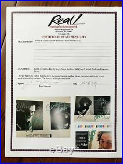 Rolling Stones Keith Richards X-pensive Winos Full Set Of Autographs Proof Art