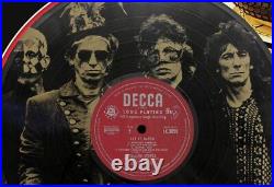 Rolling Stones Laser Etched Black Vinyl Record Reproduction Signed LP Display