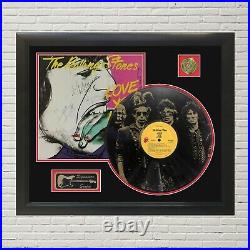 Rolling Stones Laser Etched Black Vinyl Record Reproduction Signed LP Display 2