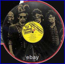 Rolling Stones Laser Etched Black Vinyl Record Reproduction Signed LP Display 3