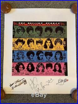 Rolling Stones Lithograph Autographed 1994 Some Girls