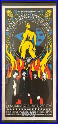 Rolling Stones Madison Square Gdn 2003 Ltd Ed Screenprint Poster 61 /200 Signed