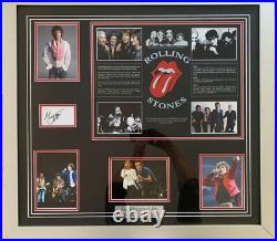 Rolling Stones Memorabilia signed by Mick Jagger and authenticated
