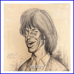 Rolling Stones Mick Jagger 1966 Signed Portrait By Tony Rafty (Australia)