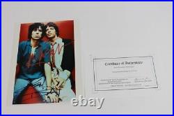 Rolling Stones Mick Jagger Keith Richards Autographed Signed Signature Photo COA