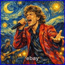 Rolling Stones'Mick Jagger' Limited Edition Artist Signed Print 1 of 5