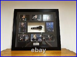 Rolling Stones Mick Jagger Signed Microphone Framed In Display With COA