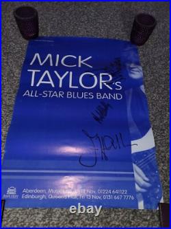 Rolling Stones/ Mick Taylor All Star Blues Band Poster 1998 16 x 12 Signed