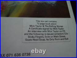 Rolling Stones Mick Taylor Years Photo Book & Signed Photo Interview CD in Box