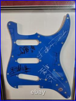 Rolling Stones Multi-Signed Guitar Pickguard Display ACS Certified Framed Me