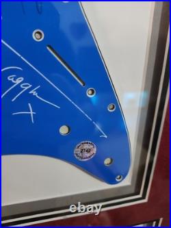Rolling Stones Multi-Signed Guitar Pickguard Display ACS Certified Framed Me