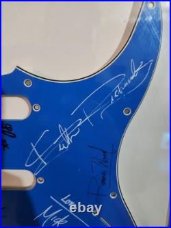 Rolling Stones Multi-Signed Guitar Pickguard Display ACS Certified Framed Me