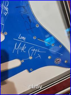 Rolling Stones Multi-Signed Guitar Pickguard Display ACS Certified Framed Me