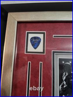 Rolling Stones Multi-Signed Guitar Pickguard Display ACS Certified Framed Me