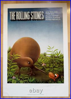 Rolling Stones New Zealand Tour 1973 Limited Edition Signed Ian McCausland