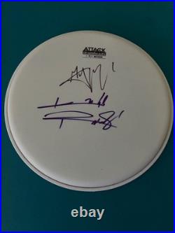 Rolling Stones Original Signed Drumhead by Mick Jagger and Kieth Richards