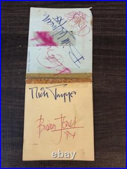 Rolling Stones Original lineup Band Signed 4x4 Cut Album Pages(PSA)