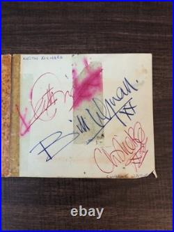 Rolling Stones Original lineup Band Signed 4x4 Cut Album Pages(PSA)