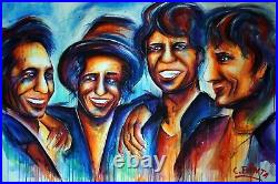 Rolling Stones PAINTING abstract C. FANTA picture art canvas MALEREI portrait