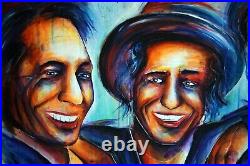 Rolling Stones Painting Abstract C. Fanta-Picture Art Canvas Painting Portrait