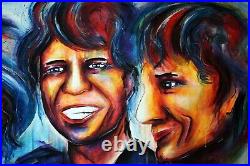 Rolling Stones Painting Abstract C. Fanta-Picture Art Canvas Painting Portrait