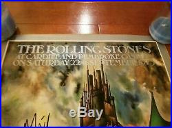 Rolling Stones Poster Cardiff Castle / 9-22-1975 / Mick Jagger Autograph