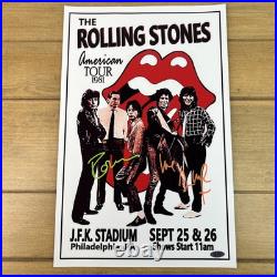 Rolling Stones (READ) Signed 11x17 Mini Concert Poster Autographed COA Hologram Rolling Stones (READ) Signed 11x17 Mini Concert Poster Autographed COA Hologram