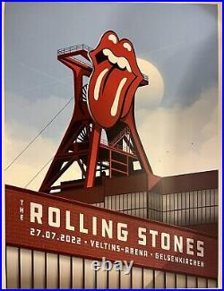 Rolling Stones Rare Ap Autograph Concert Poster Gelsenkirchen 2022 #713/750