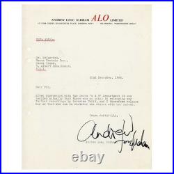 Rolling Stones Related 1964 Andrew Loog Oldham Signed Letter To Decca Records UK