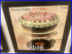 Rolling Stones Signed 6 Albums Jagger Richards Watts Wyman Taylor All 5 Members