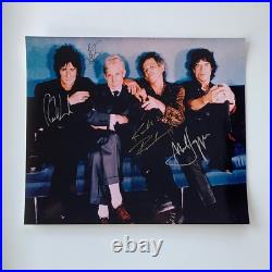 Rolling Stones Signed 8 x 10 Photo Mick Jagger, Keith Richards, Watts, Wood COA