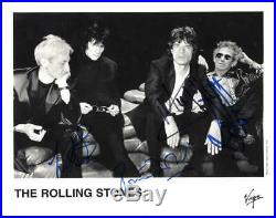 Rolling Stones Signed 8x10 Promo Photo. Jagger, Richards, Watts, Wood. PSA