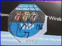 Rolling Stones Signed / Autograph Brochure-2002 with Shebeen & Signed VIP Pass