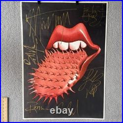 Rolling Stones Signed HOT LIPS Tongue 34 x 24 Original NO COA