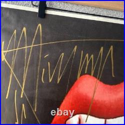 Rolling Stones Signed HOT LIPS Tongue 34 x 24 Original NO COA