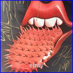 Rolling Stones Signed HOT LIPS Tongue 34 x 24 Original NO COA