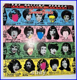 Rolling Stones Signed LP Some Girls By 5 Musicians